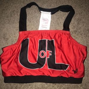 U of L cheer sports bra